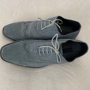Men’s Joseph Abboud Blue Suede Oxford Dress Shoes